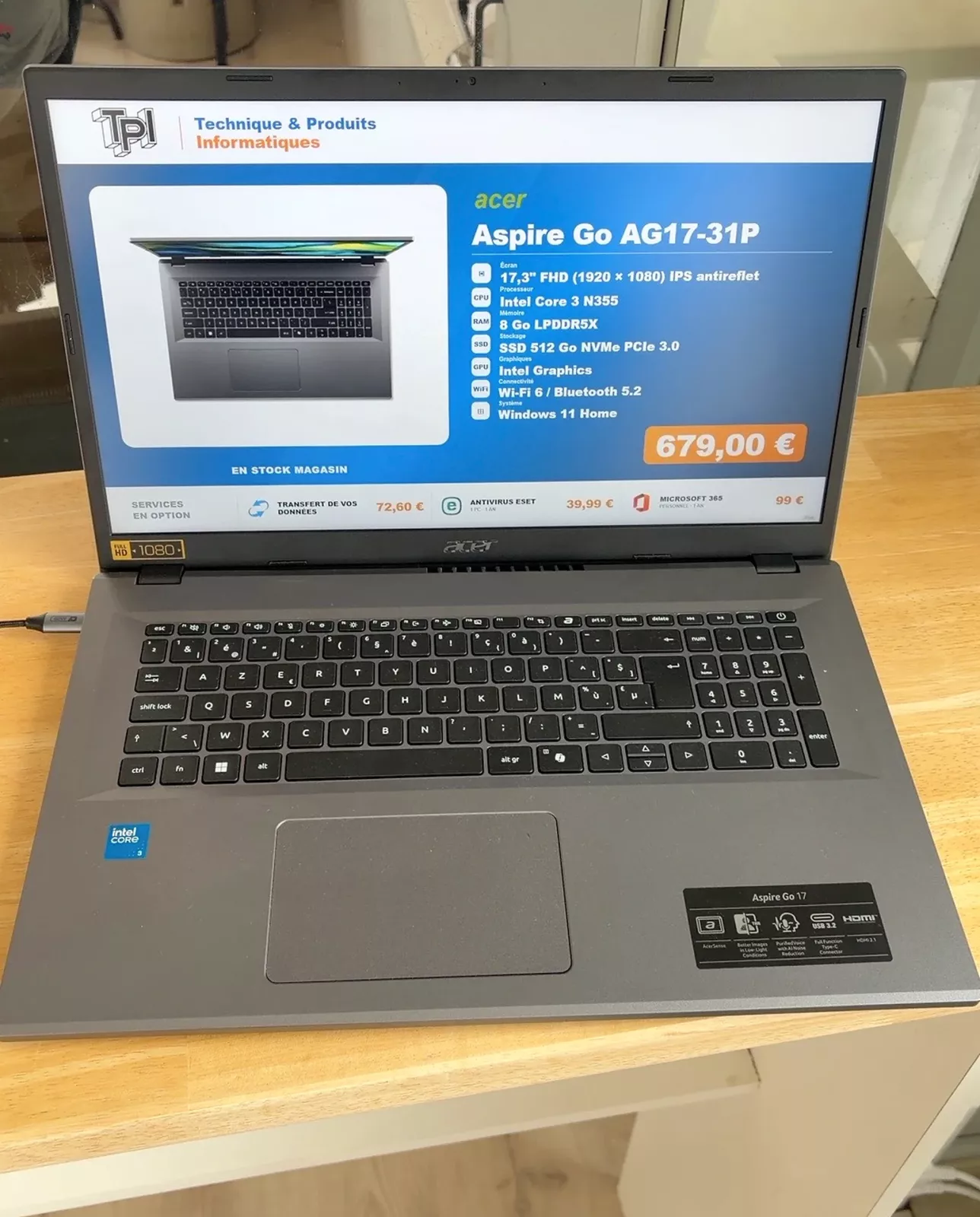 Acer Aspire Go AG17-31P — photo en rayon