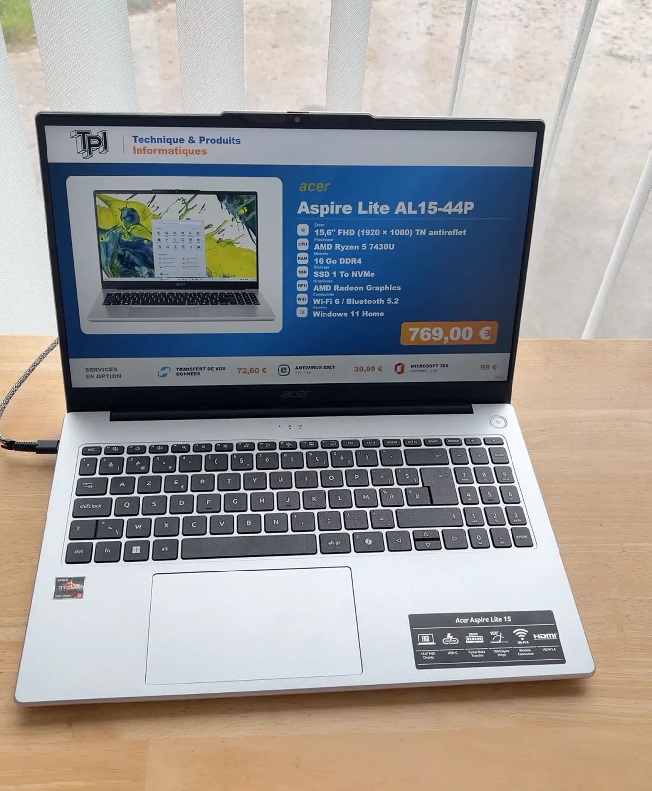 Acer Aspire Lite AL15-44P — photo en rayon