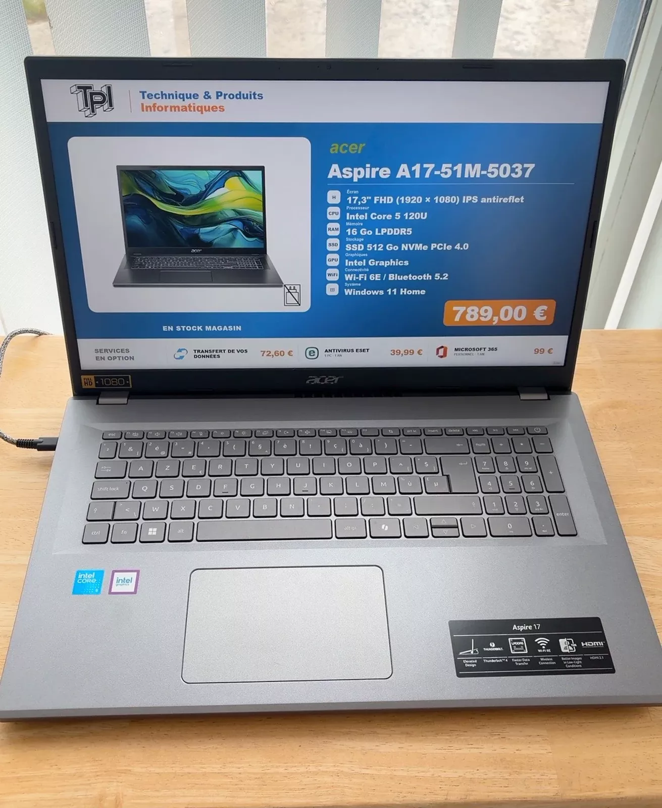 Acer Aspire A17-51M-5037 — photo en rayon